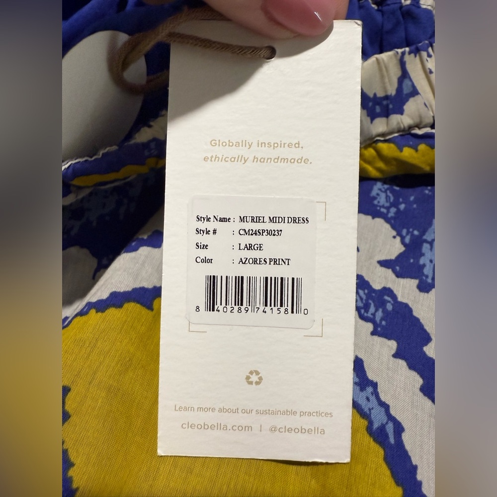 NWT Cleobella Vibrant Muriel Midi Dress Sz L Summer Vacay Resort Party Boat Date - Picture 16 of 16